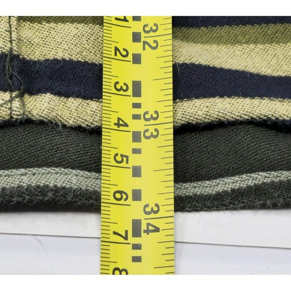 Duluth Trading Co Shirt Heavy Button Up Striped Men's XL Tall Multicolor Pockets - Picture 8 of 9